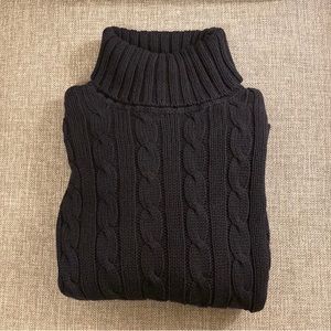 JCew Classic Navy Cable Sweater—Beautiful
